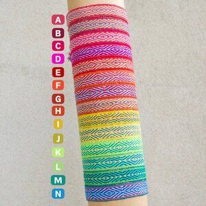 Boho Slim Woven Bracelet, Woven Textile, Friendship Bracelets, Stacking, Select